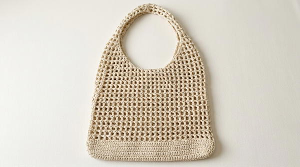 crochet mesh tote bag for beginners