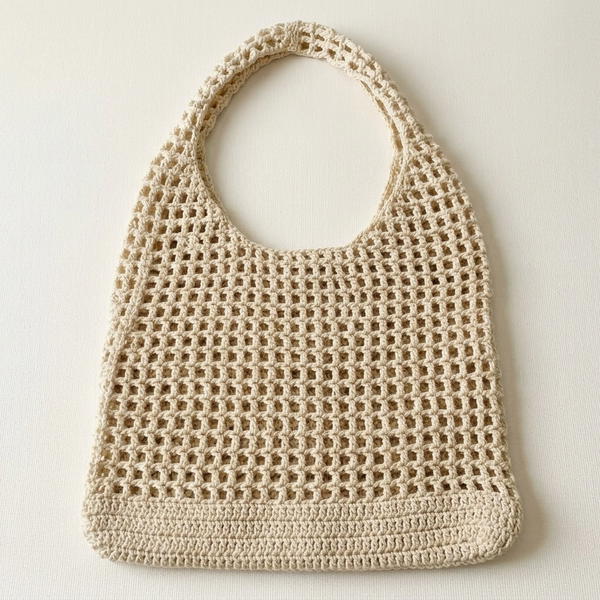 crochet mesh tote bag for beginners