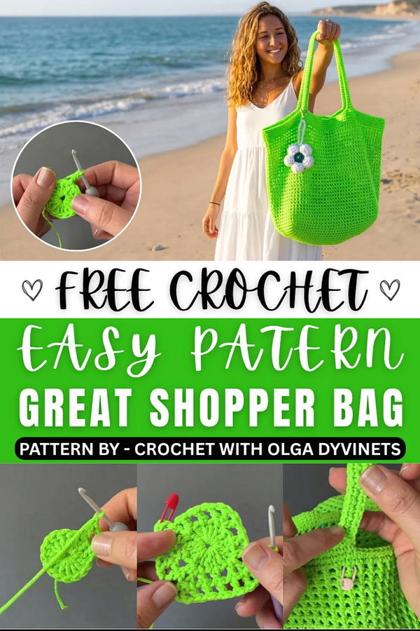 A great crocheted shopper that anyone can make! 1