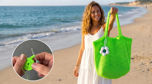 A great crocheted shopper that anyone can make! 2