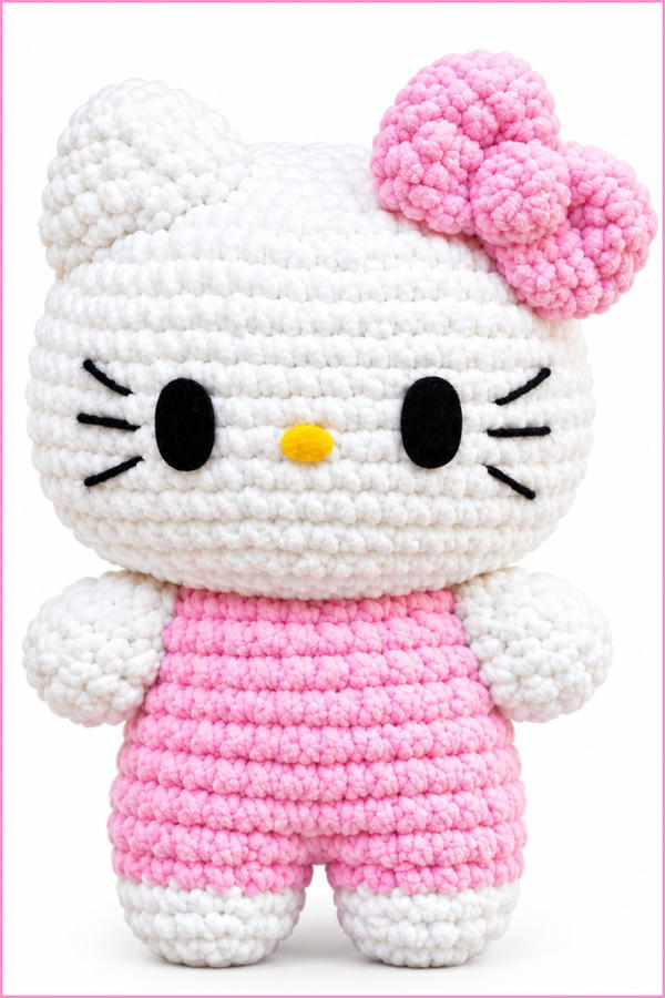 Crochet Big Hello Kitty Pattern 6