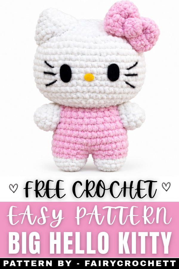 Crochet Big Hello Kitty Pattern