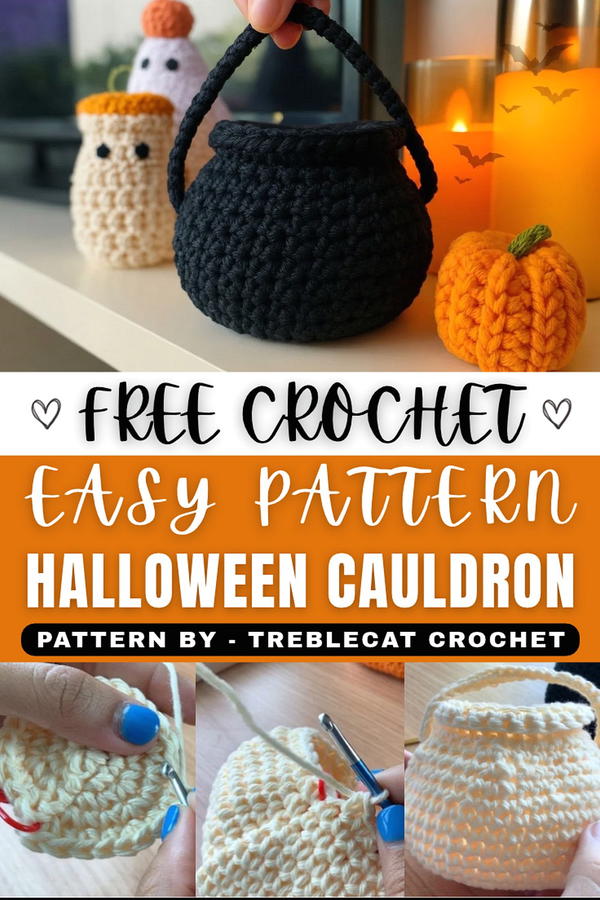 Crochet Cauldron _ Step By Step _ Crochet Decor (1)