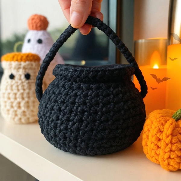 Crochet Cauldron _ Step By Step _ Crochet Decor (12)