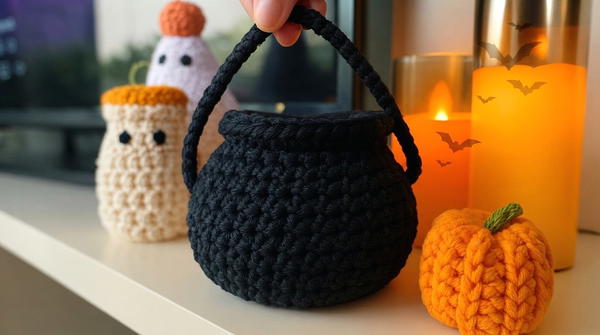Crochet Cauldron _ Step By Step _ Crochet Decor (3)