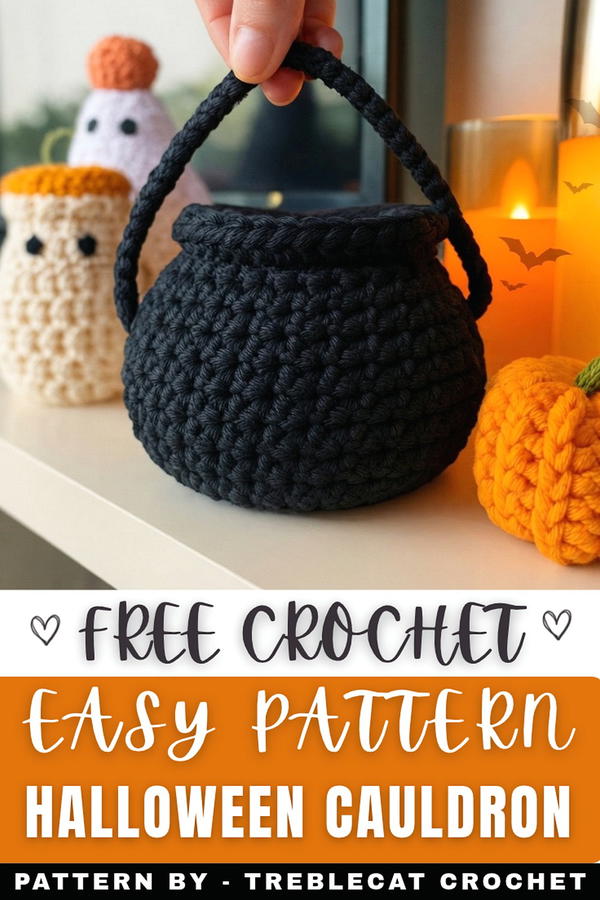 Crochet Cauldron _ Step By Step _ Crochet Decor (9)