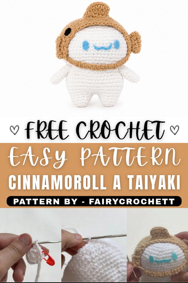Crochet Cinnamoroll A Taiyaki Pattern 