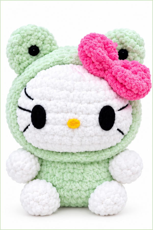 Crochet Frog Hello Kitty Pattern 6