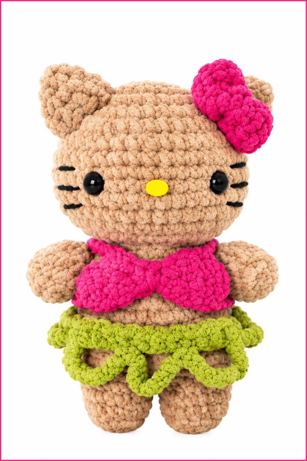 Crochet Hawaiian Hello Kitty Pattern 6