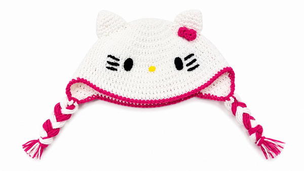 Crochet Hello Kitty Beanie Pattern 5