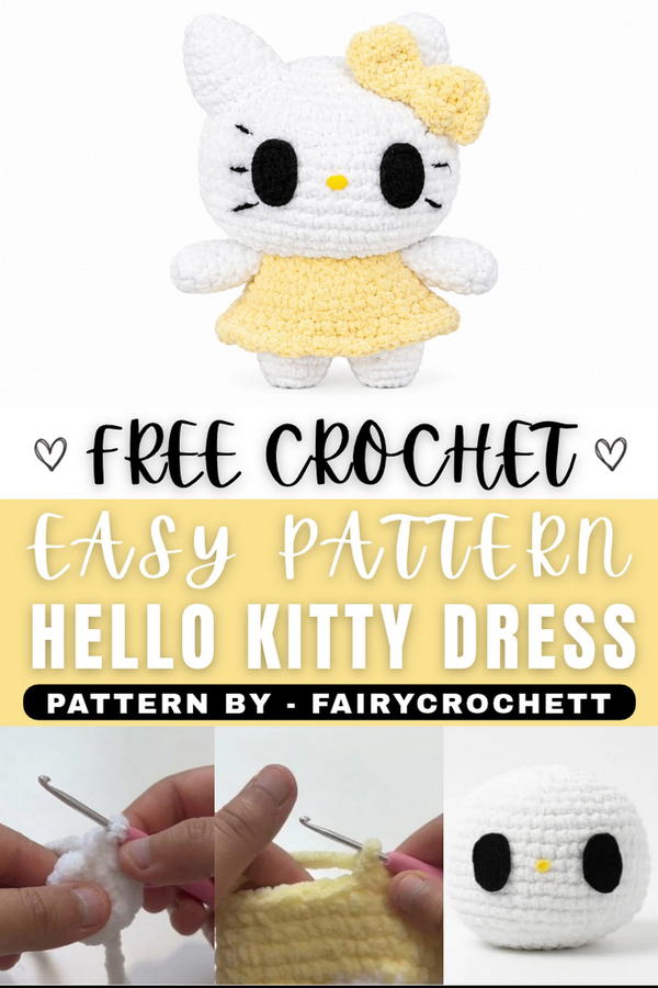 Crochet Hello Kitty Dress Pattern 