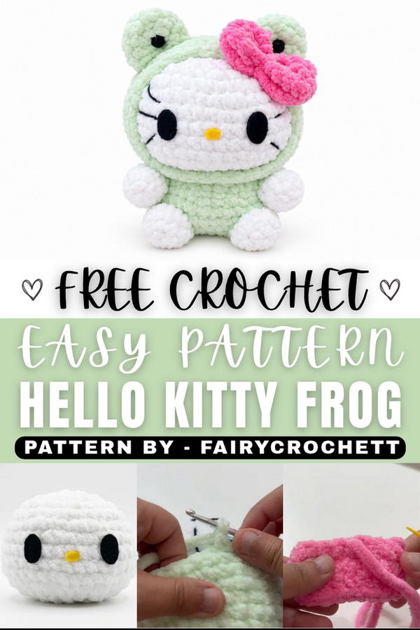 Crochet Hello Kitty Frog Pattern