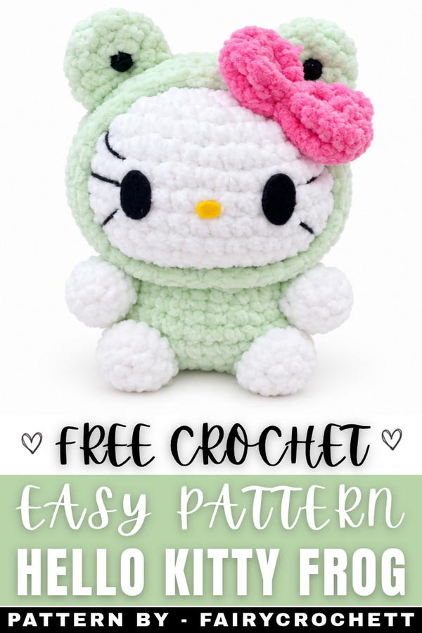 Crochet Hello Kitty Frog Pattern
