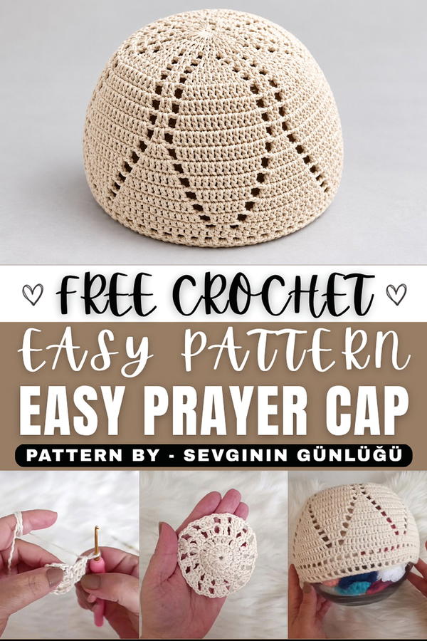 Easy and Stylish Crochet Prayer Cap Making (1)