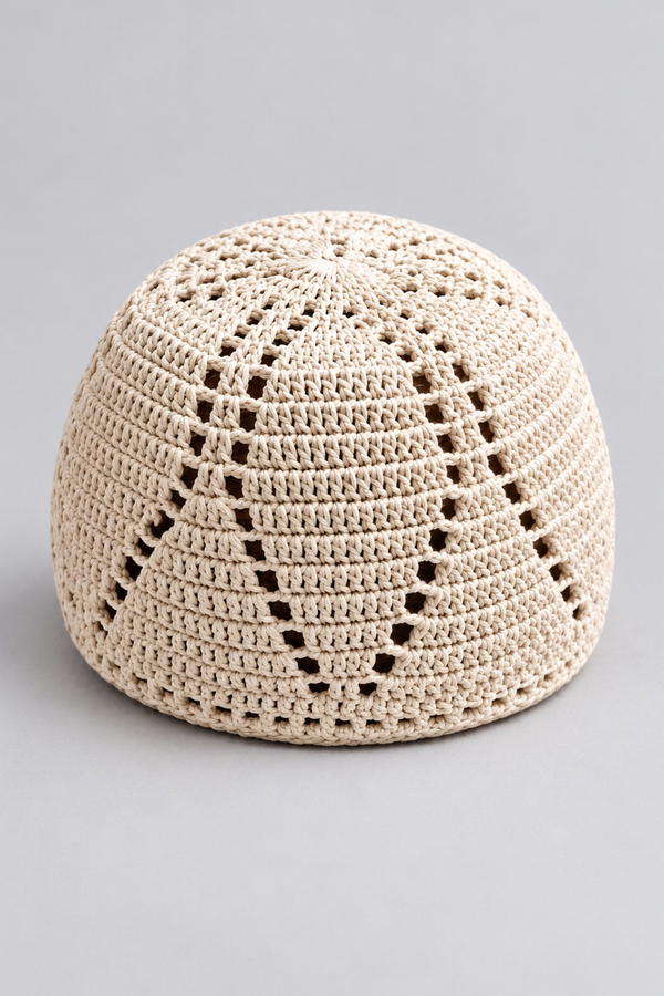Easy and Stylish Crochet Prayer Cap Making (2)