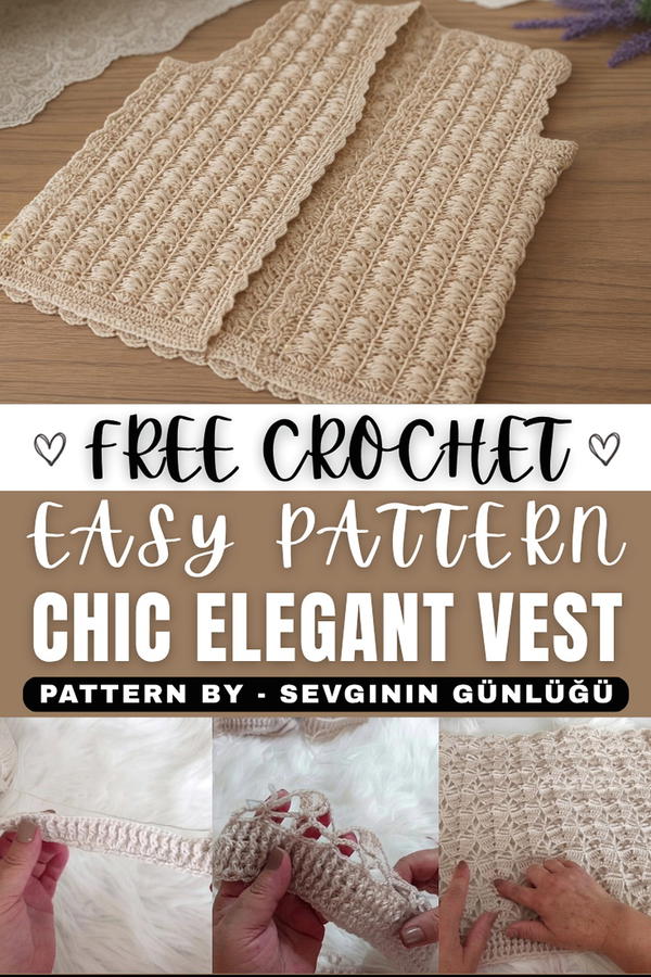 Elegant and stylish crochet vest making, neckline and armhole shaping (1)