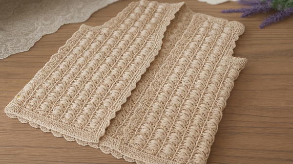 Elegant and stylish crochet vest making, neckline and armhole shaping (6)