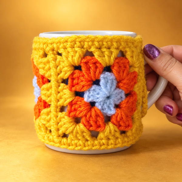 Granny Squares for Beginners Make a Mug Cozy (5)