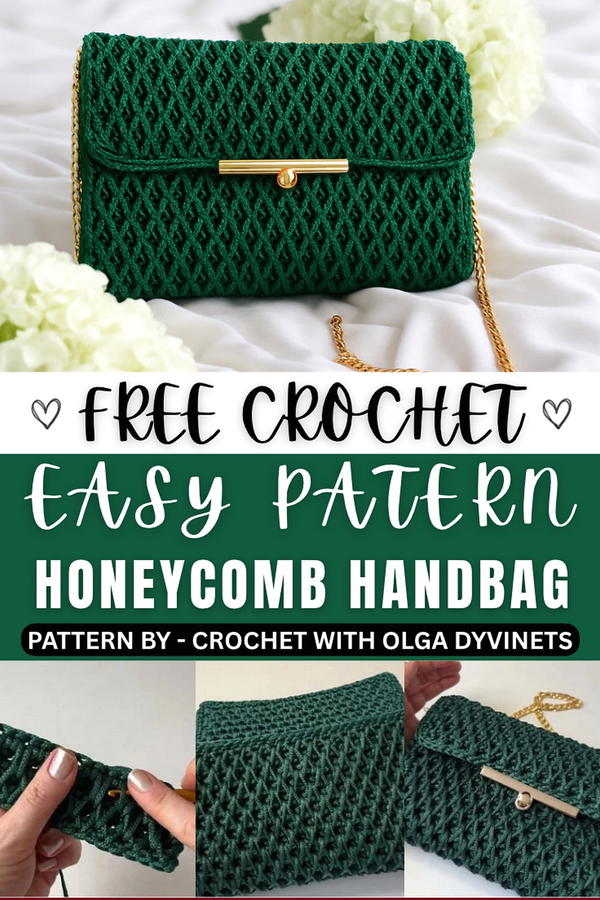 Handbag with honeycomb pattern _ A step-by-step crochet lesson 1