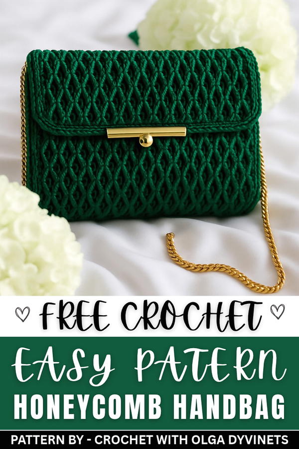 Handbag with honeycomb pattern _ A step-by-step crochet lesson 10