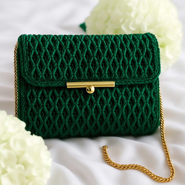 Handbag with honeycomb pattern _ A step-by-step crochet lesson 11
