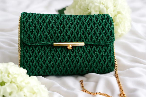 Handbag with honeycomb pattern _ A step-by-step crochet lesson 2