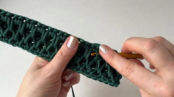 Handbag with honeycomb pattern _ A step-by-step crochet lesson 4