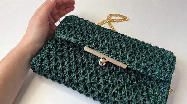 Handbag with honeycomb pattern _ A step-by-step crochet lesson 9