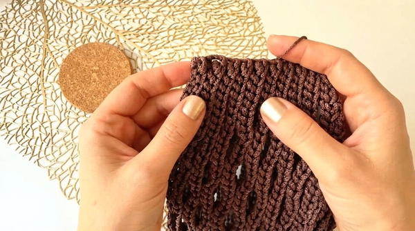 How To Crochet Beautiful Bag Made Of Polyester Cord 6