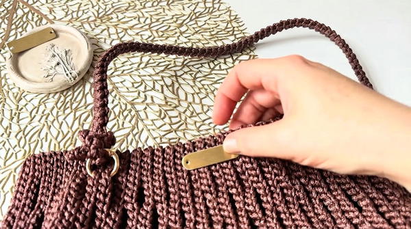 How To Crochet Beautiful Bag Made Of Polyester Cord 9