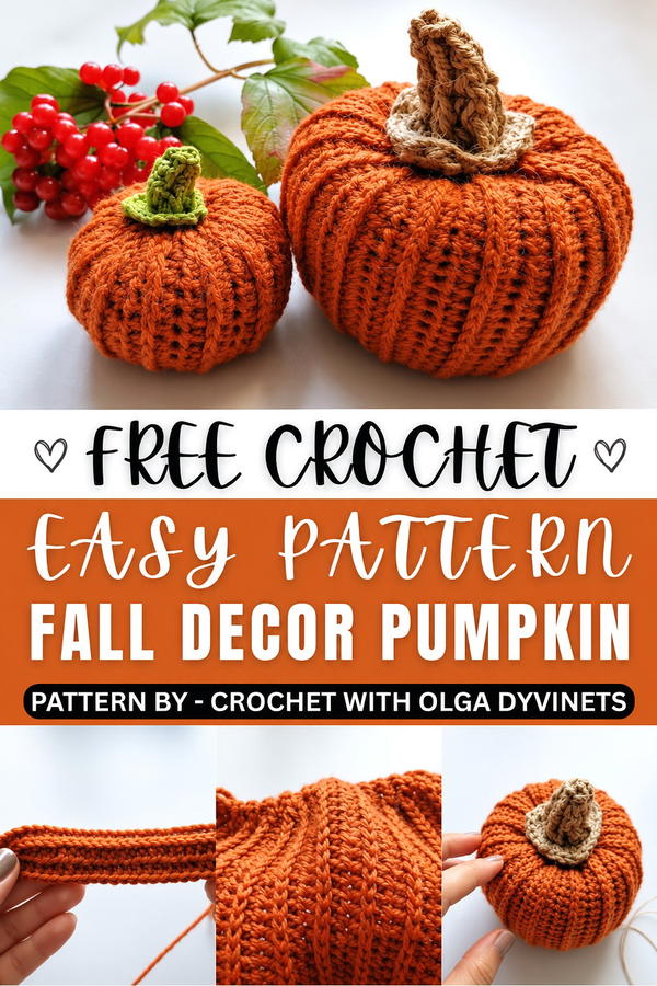 How To Crochet Elegant Fall Decor Pumpkin (1)