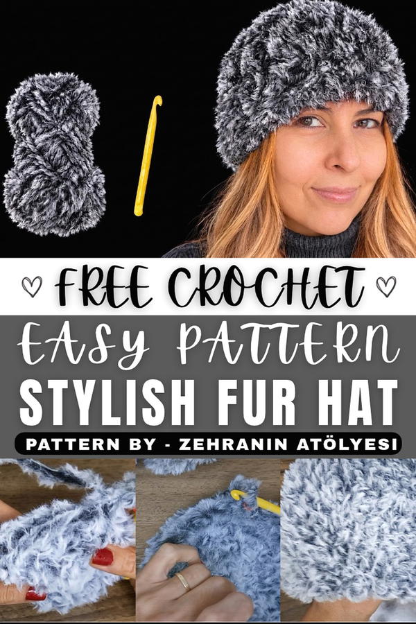 How To Crochet Fur Hat in 1 Hour _ So Easy (1)