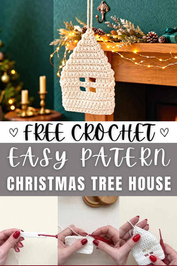 How To Crochet New Year's Décor Christmas Tree House 1