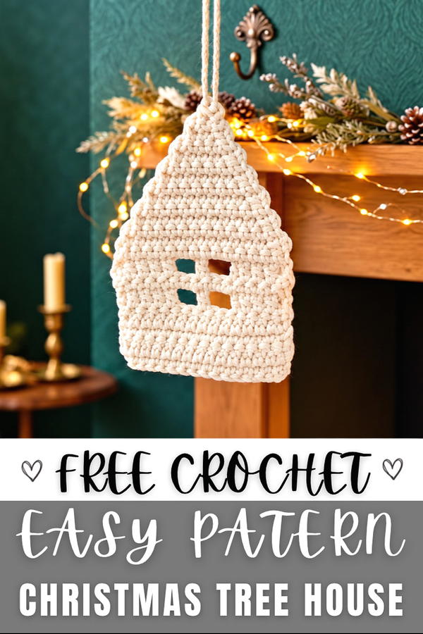 How To Crochet New Year's Décor Christmas Tree House 7