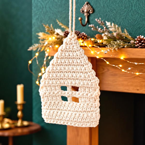 How To Crochet New Year's Décor Christmas Tree House 8
