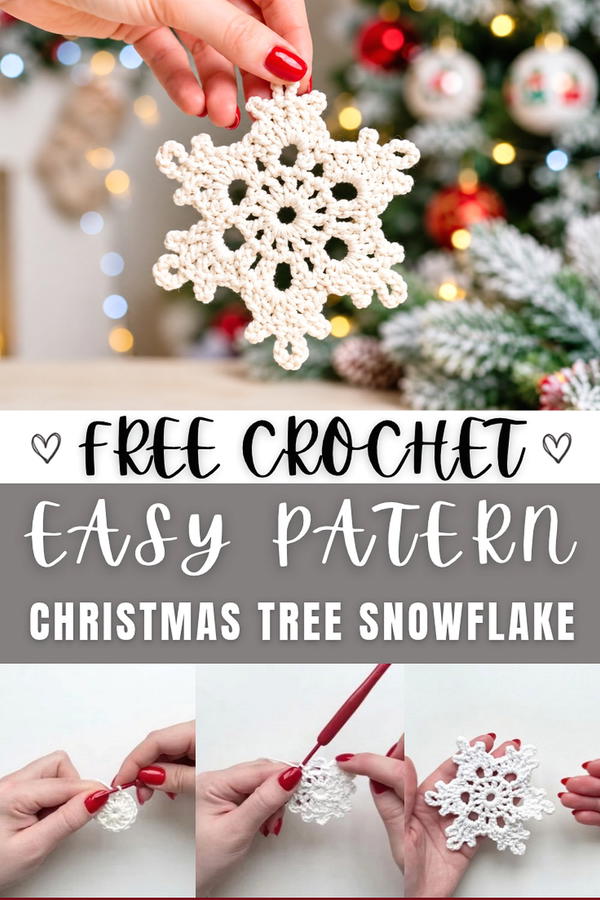 How To Crochet New Year's Décor Christmas Tree Snowflake 1