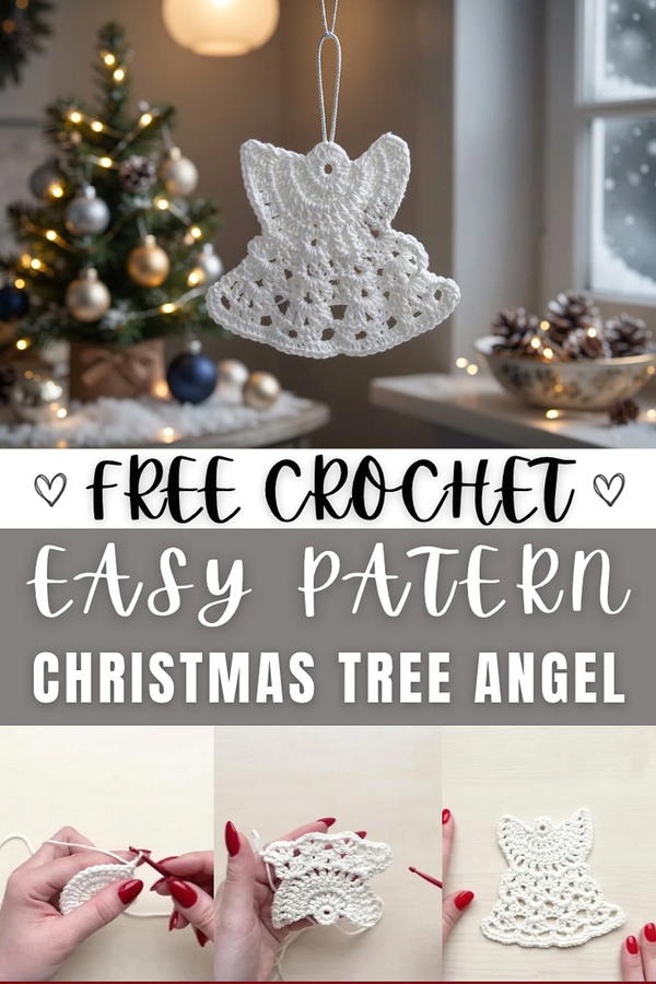 How To Crochet New Year's Décor. Christmas Tree Angel 1
