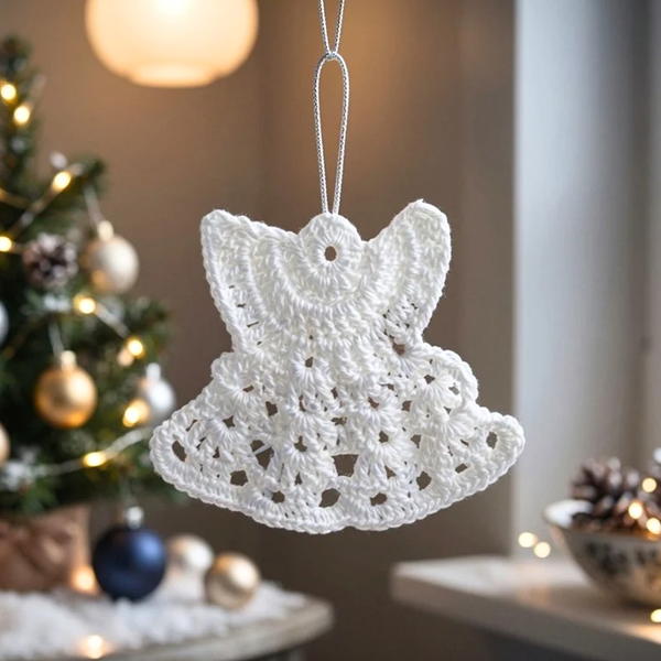 How To Crochet New Year's Décor. Christmas Tree Angel 10