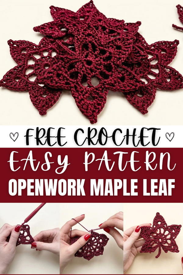 How To Crochet Openwork Maple Leaf (1)