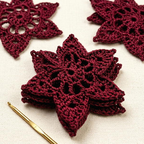 How To Crochet Openwork Maple Leaf (9)