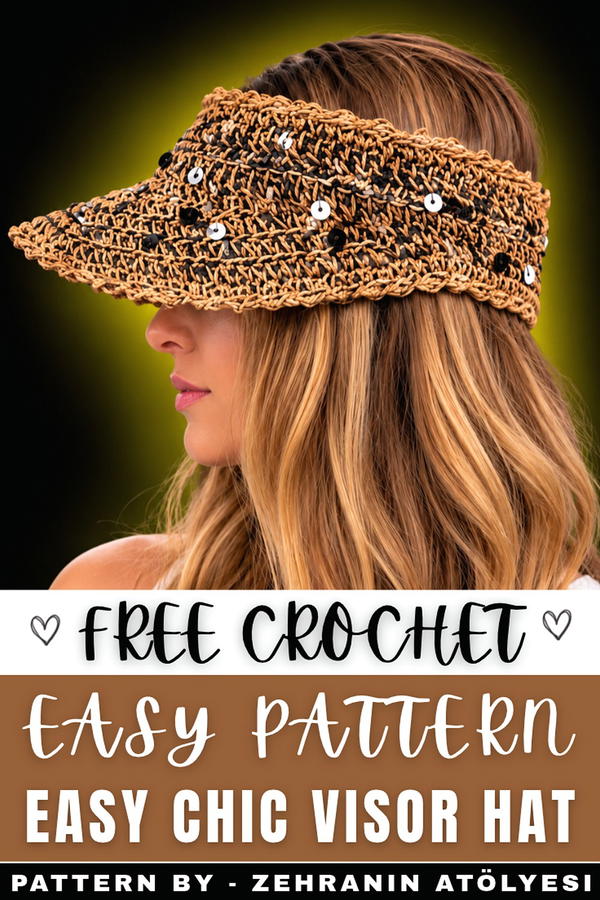 How To Crochet Paper Rope Brim Cap (3)