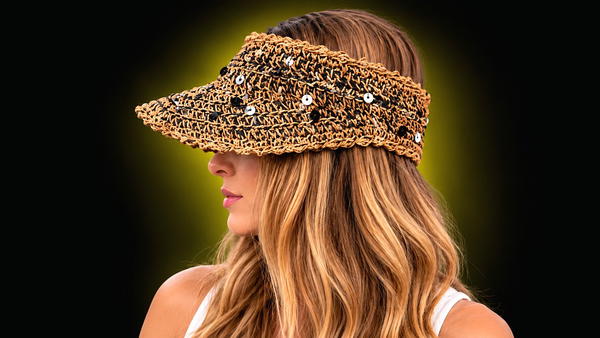 How To Crochet Paper Rope Brim Cap (6)