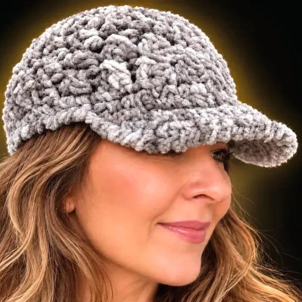 How To Crochet Peaked Cap with Winter Yarn (4)