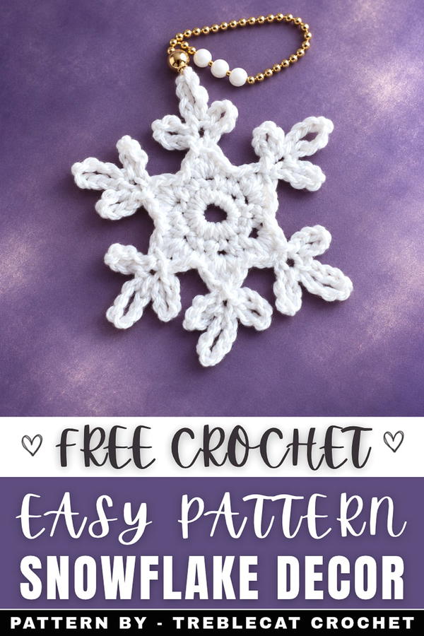 How To Crochet Snowflake Crochet Pattern (1)