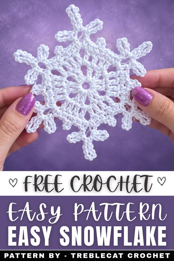 How To Crochet Snowflake Crochet Pattern (2)
