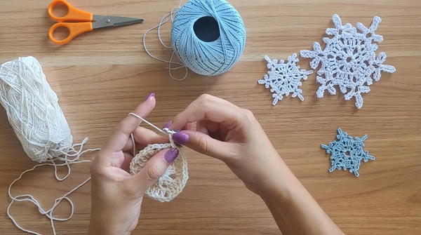 How To Crochet Snowflake Crochet Pattern (9)