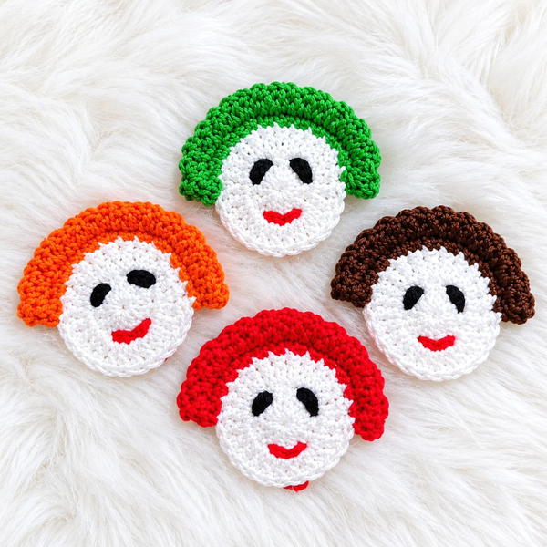 How to Crochet Cute Baby Face Appliques Using Leftover Yarn (4)