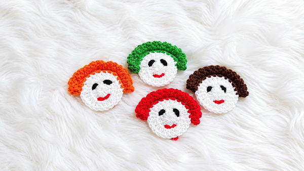 How to Crochet Cute Baby Face Appliques Using Leftover Yarn (4)