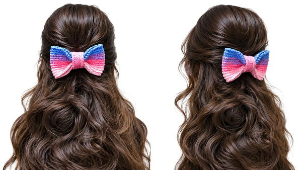 How to Crochet a Cute Bow in Minutes _ Super Easy and Quick Tutorial for Beginners (4)