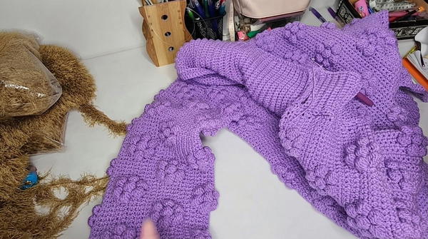 How to Crochet a Gorgeous 3D Flower Jacket for All Sizes _ Beautiful Floral Design Tutorial (12)